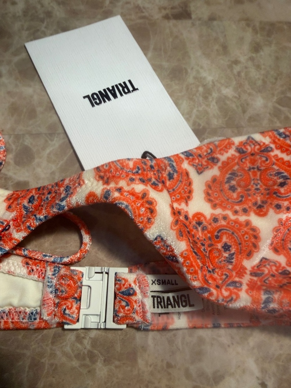 triangl swimwear Orange Paisley Print Bikini Set - Picture 10 of 10